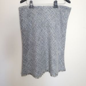 BCBGMAXAZARIA Blue and Grey Tweed Skirt